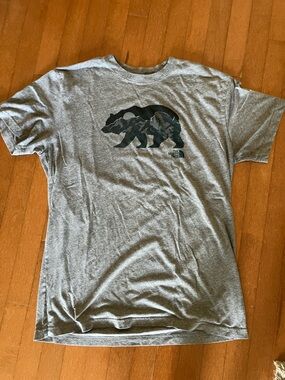 The North Face Men's Gray Bear Graphic Short Sleeve Tee